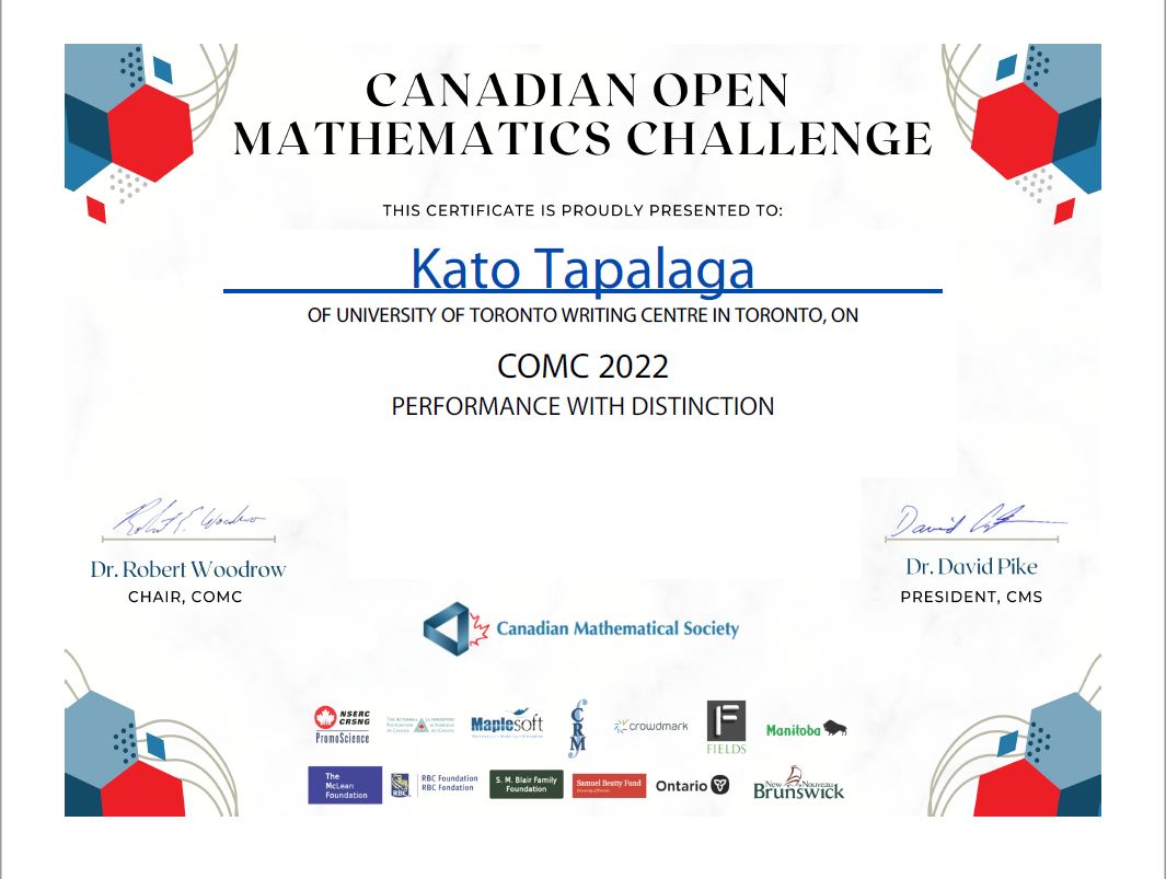 Kato Tapalaga holding a diploma certificate